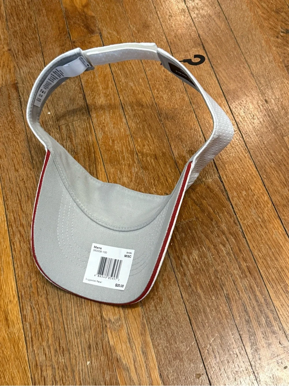 Nike White Alabama Softball Visor with Crimson Logo NWT